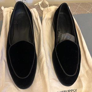 Suitsupply Black Tuxedo Slip-On in Cotton Velvet Men's Size 9